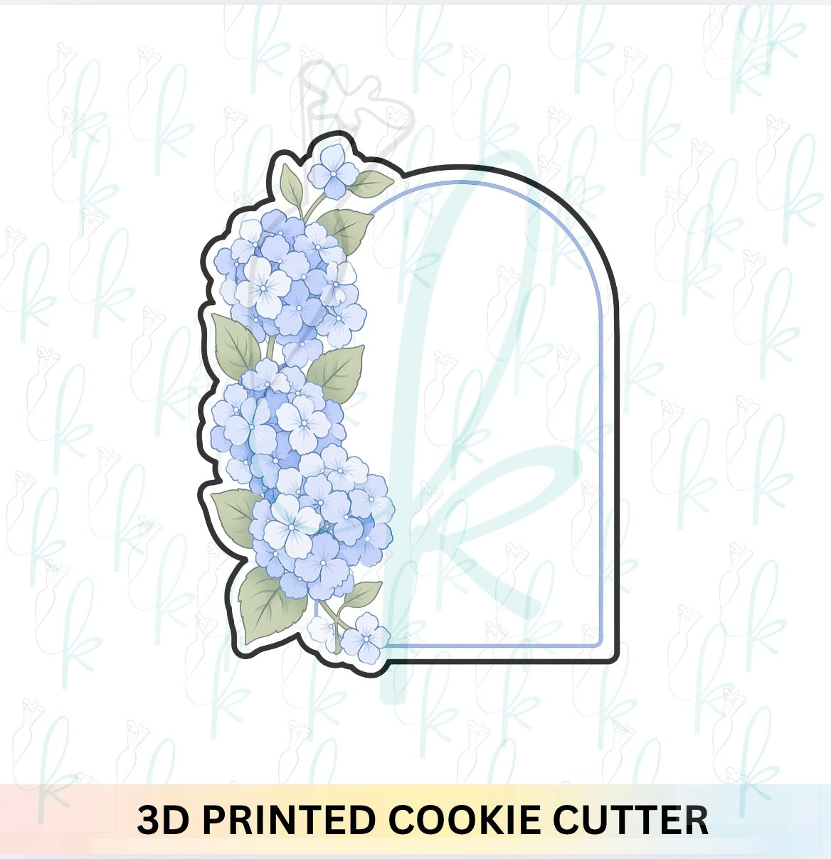 Hydrangea Arch Plaque Cookie Cutter