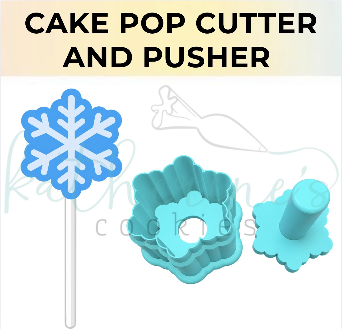 Snowflake - Cake Pop Cutter and Pusher