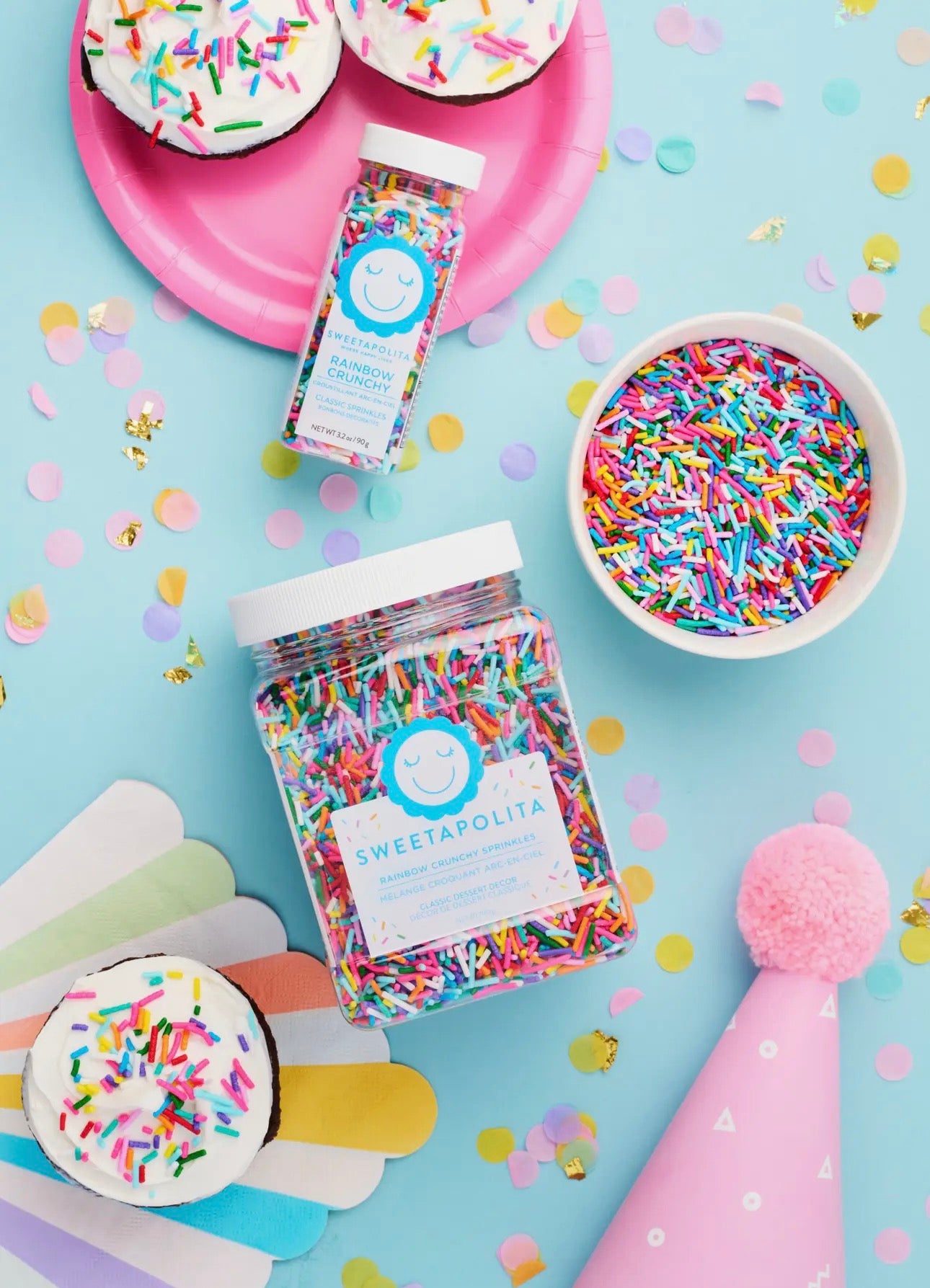 Sweetapolita Rainbow Crunchy Sprinkles, 4 oz