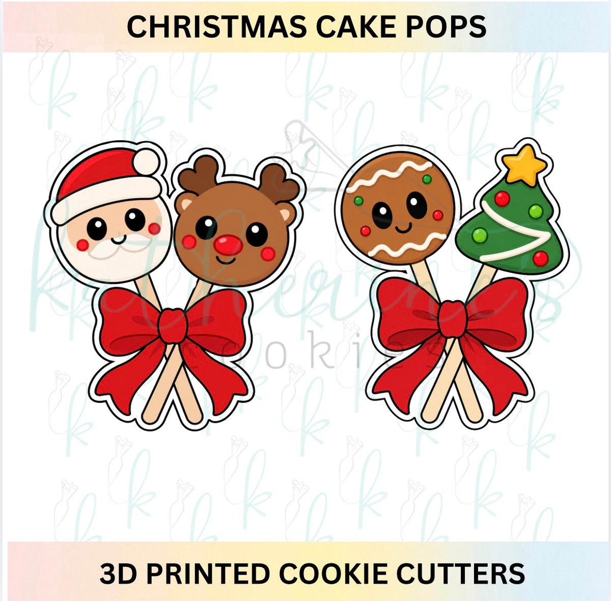 Christmas Cake Pops Cookie Cutters