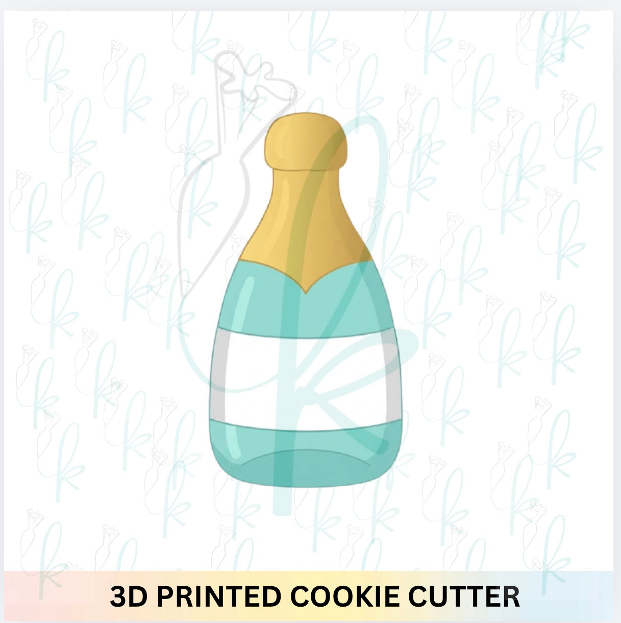 Champagne Bottle Cookie Cutter
