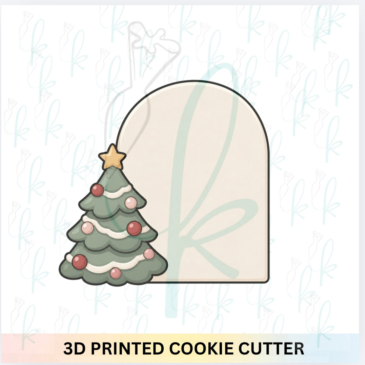 Christmas Tree Arch Plaque Cookie Cutter