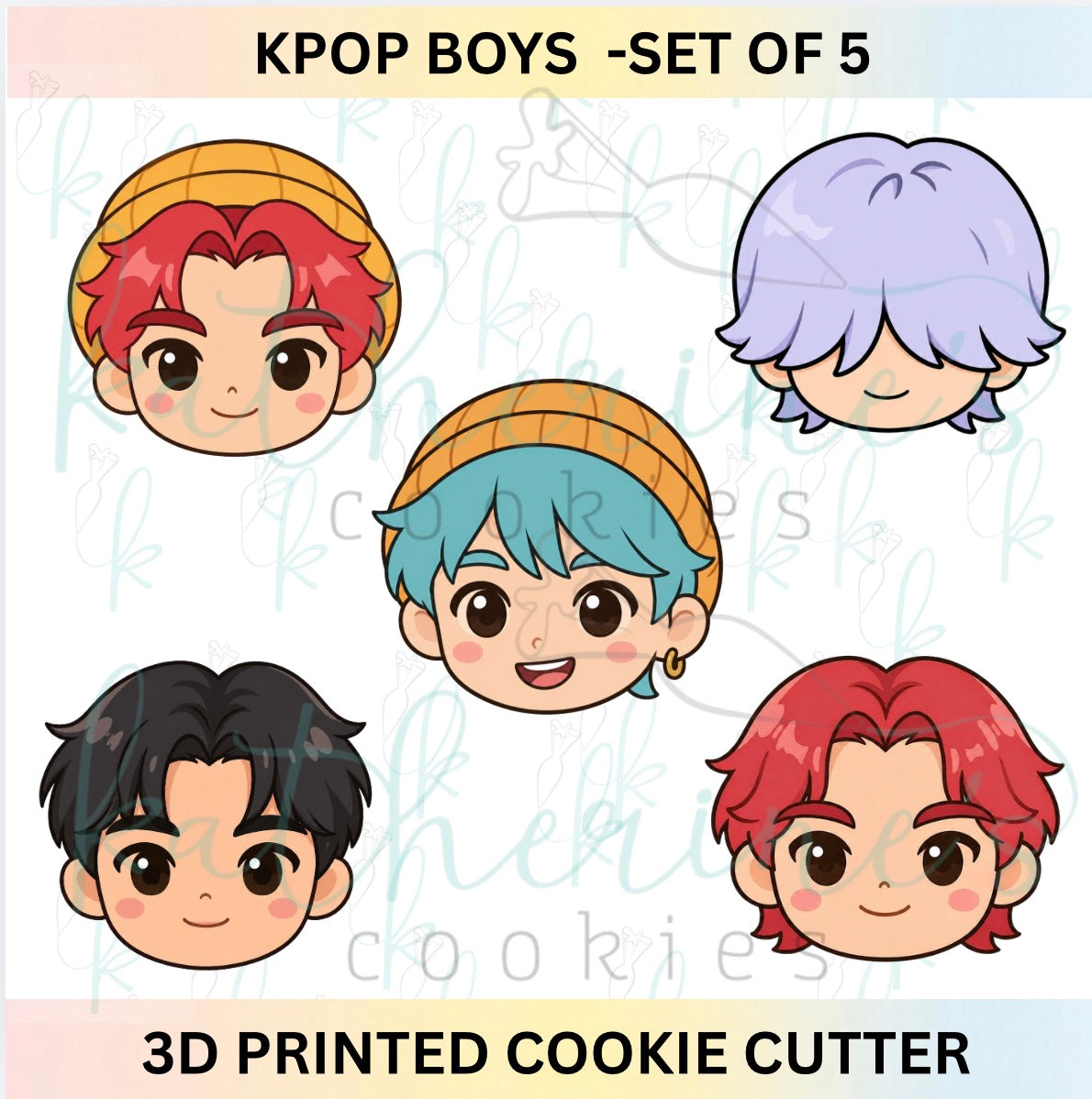 Kpop Boys - Set of 5 Cookie Cutters