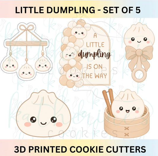 Little Dumpling Baby Shower Set of 5 Cookie Cutters