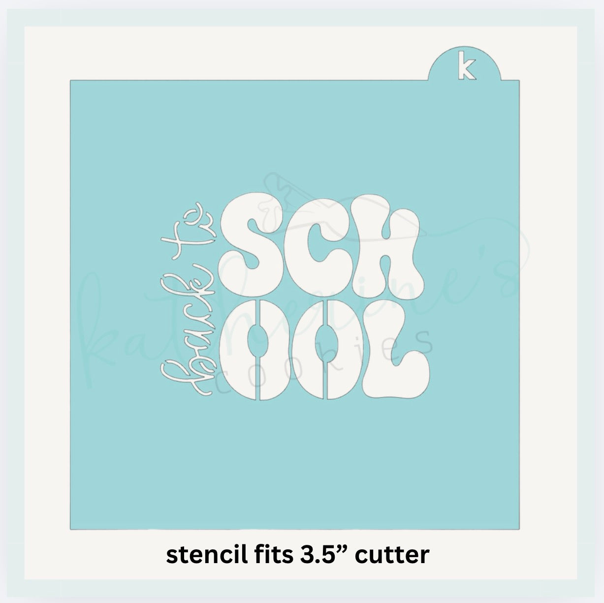 Retro Back to School Cookie Stencil