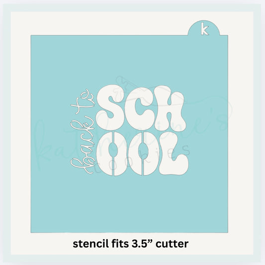 Retro Back to School Cookie Stencil