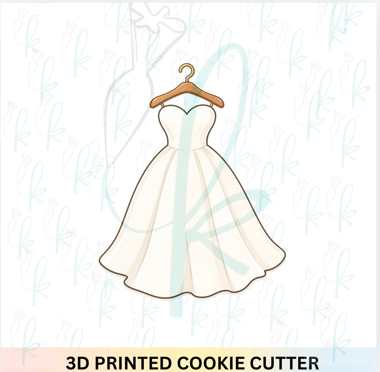 Wedding Gown on Hanger Cookie Cutter