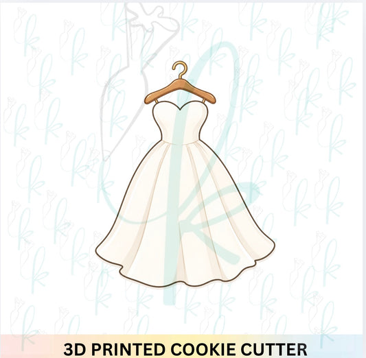 Wedding Gown on Hanger Cookie Cutter