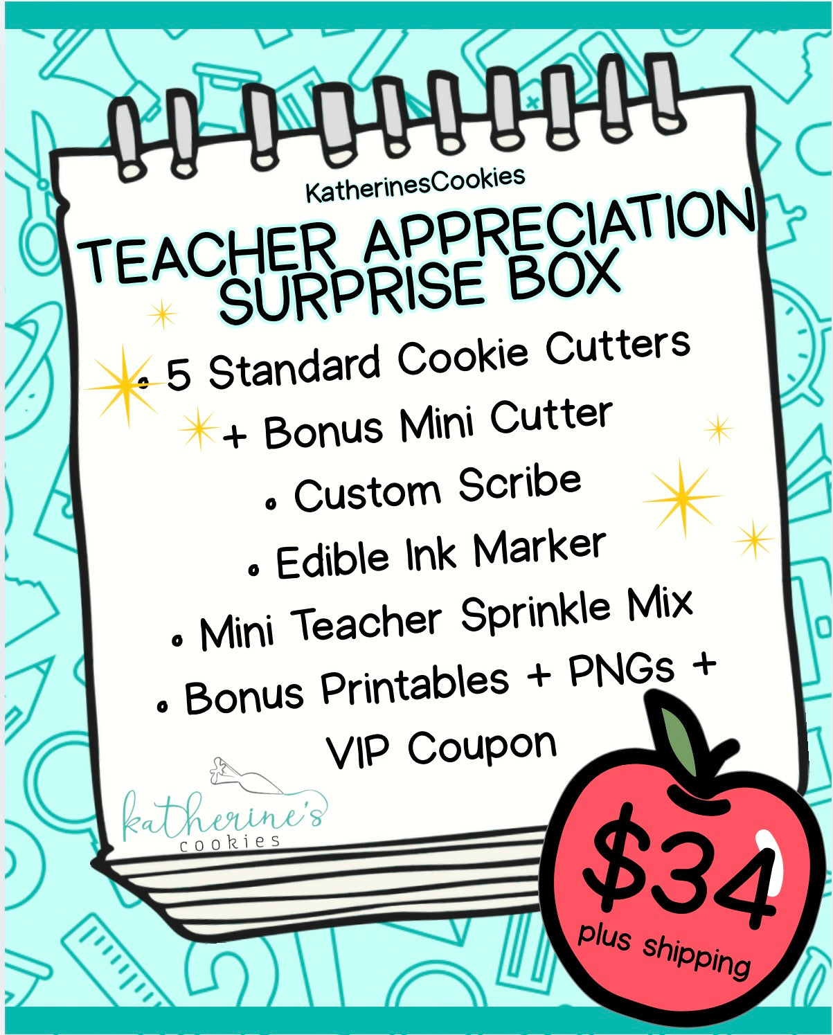 Teacher Appreciation Surprise Box 🎁 Hand Curated Cookie Cutter Set