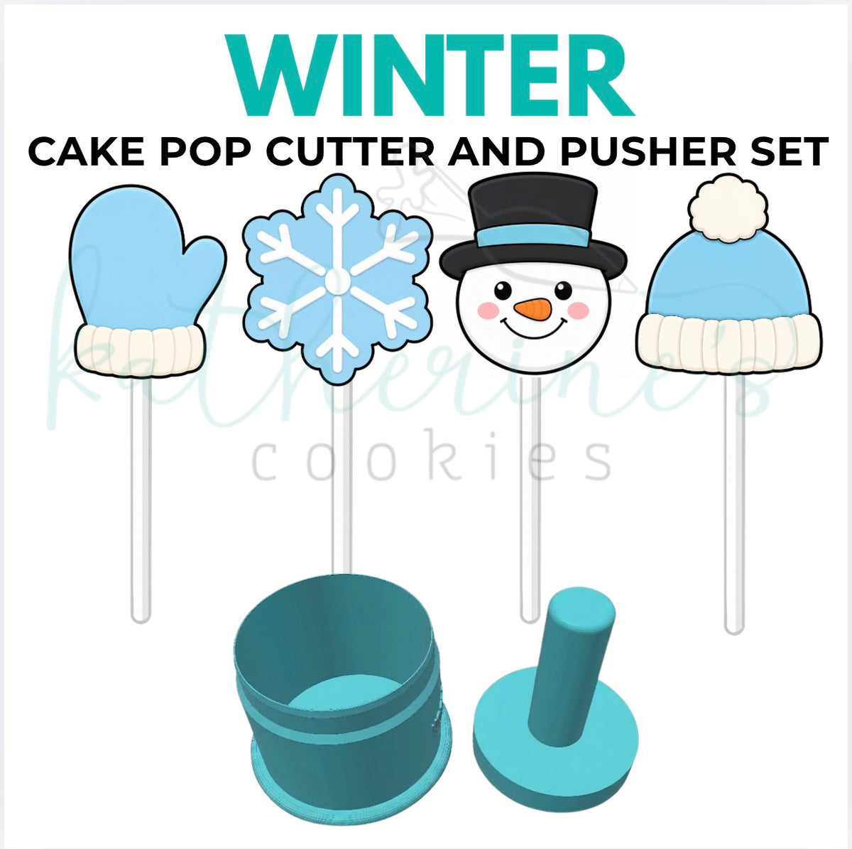Winter Set - Cake Pop Cutters and Pushers