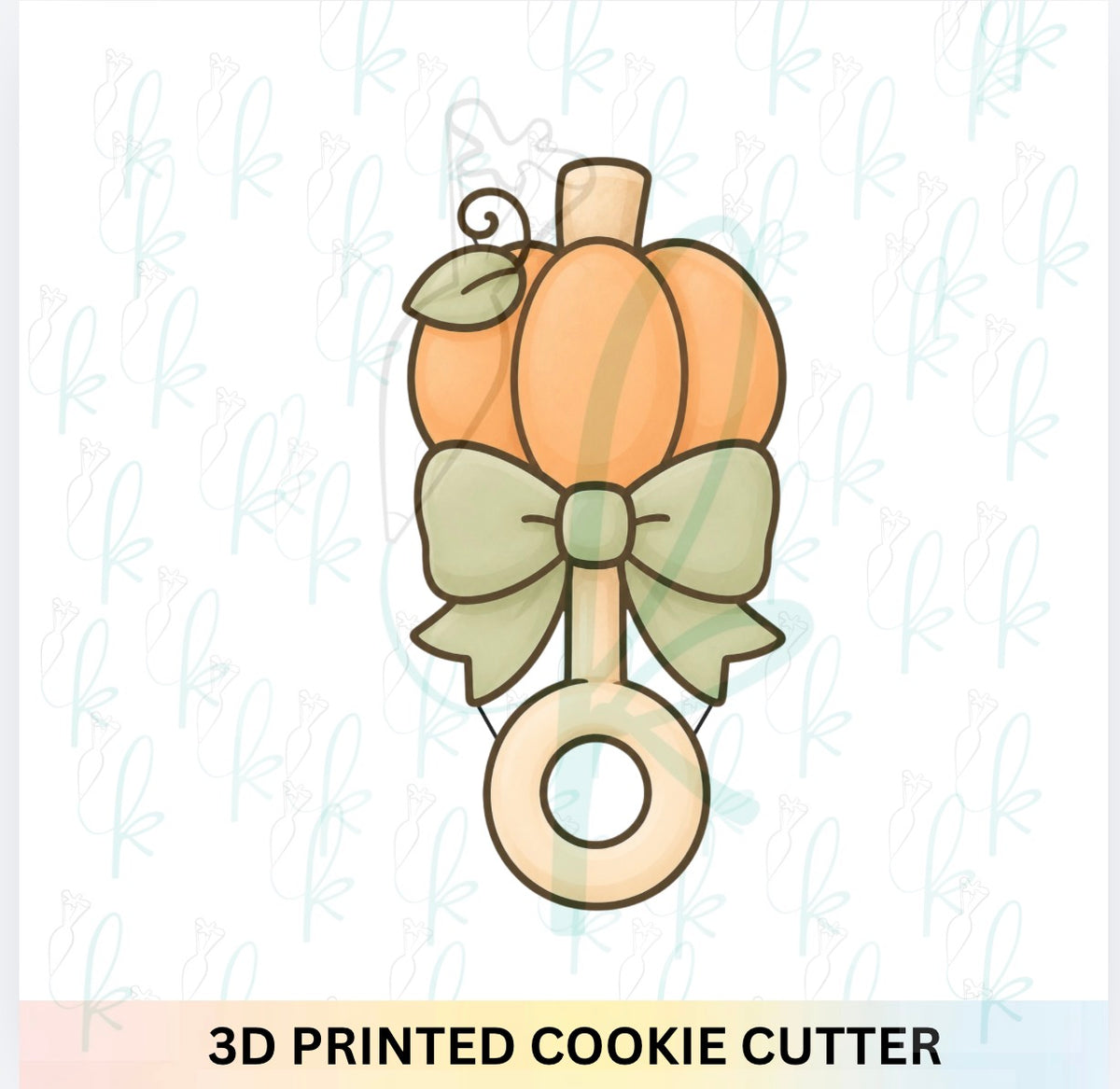 Pumpkin Baby Rattle Cookie Cutter