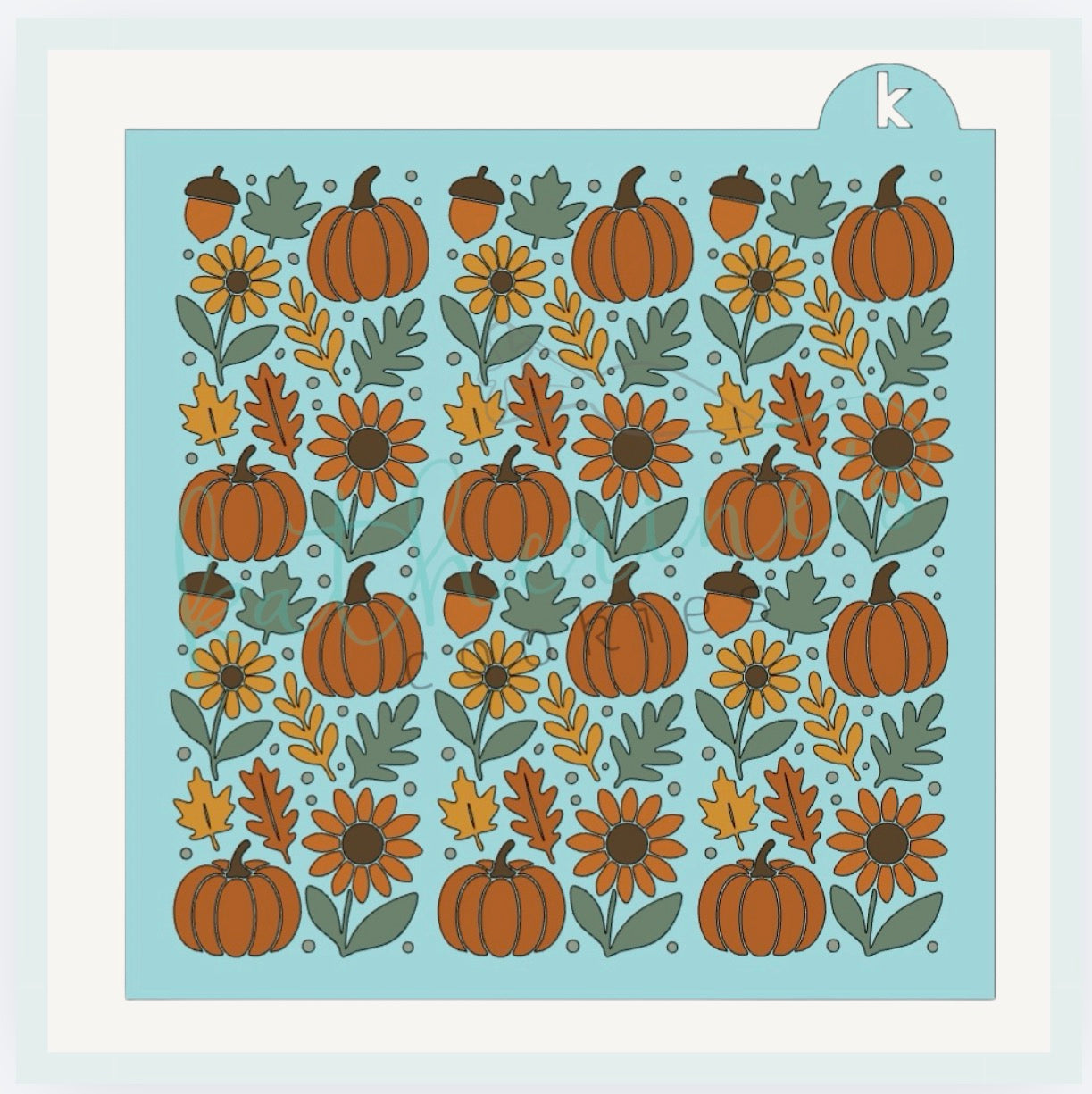Fall Harvest Four Piece Cookie Stencil