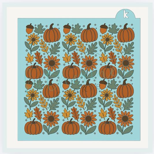 Fall Harvest Four Piece Cookie Stencil