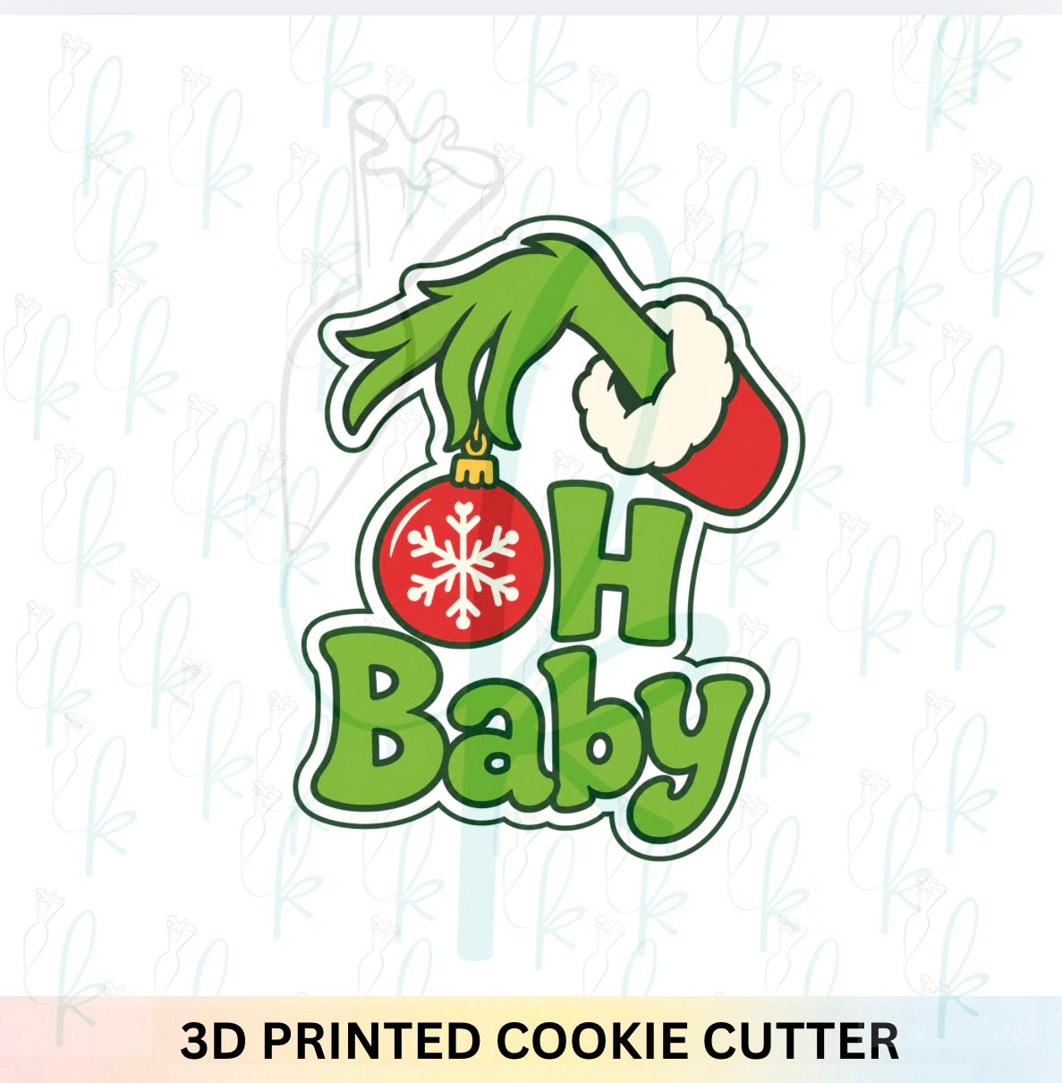 Green Hand Oh Baby Cookie Cutter