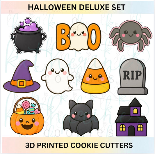 Classic Halloween Core and Deluxe Sets - 6 or 10 3D Printed Cookie Cutters