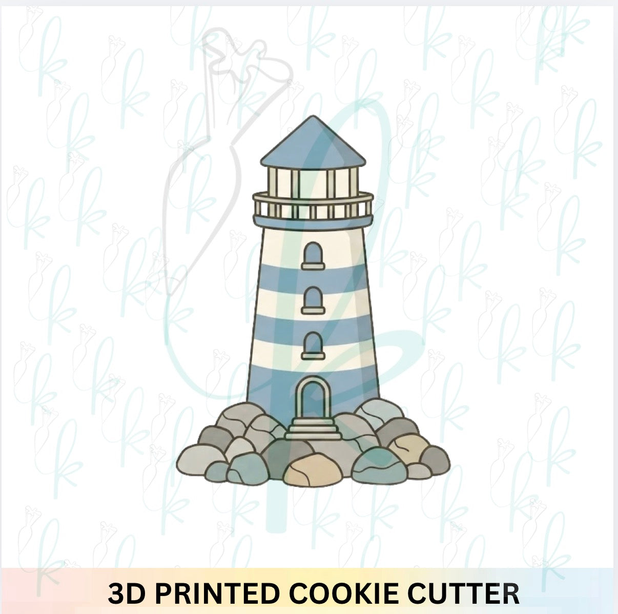 Lighthouse with Rocks Cookie Cutter