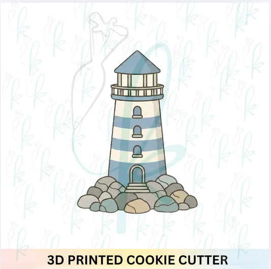 Lighthouse with Rocks Cookie Cutter