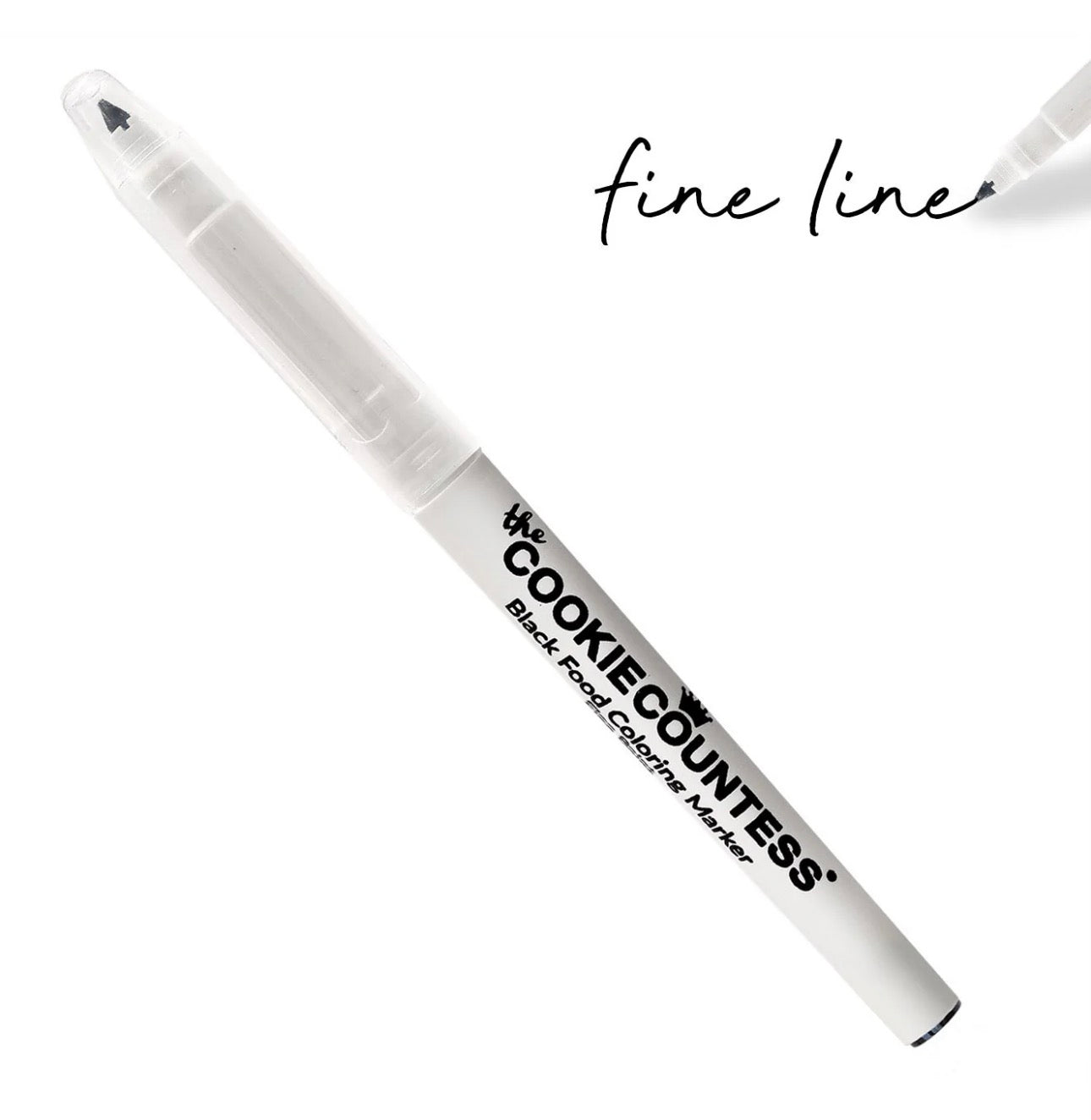Black Fine Tip Food Marker | Cookie Countess | Black Edible Ink Marker