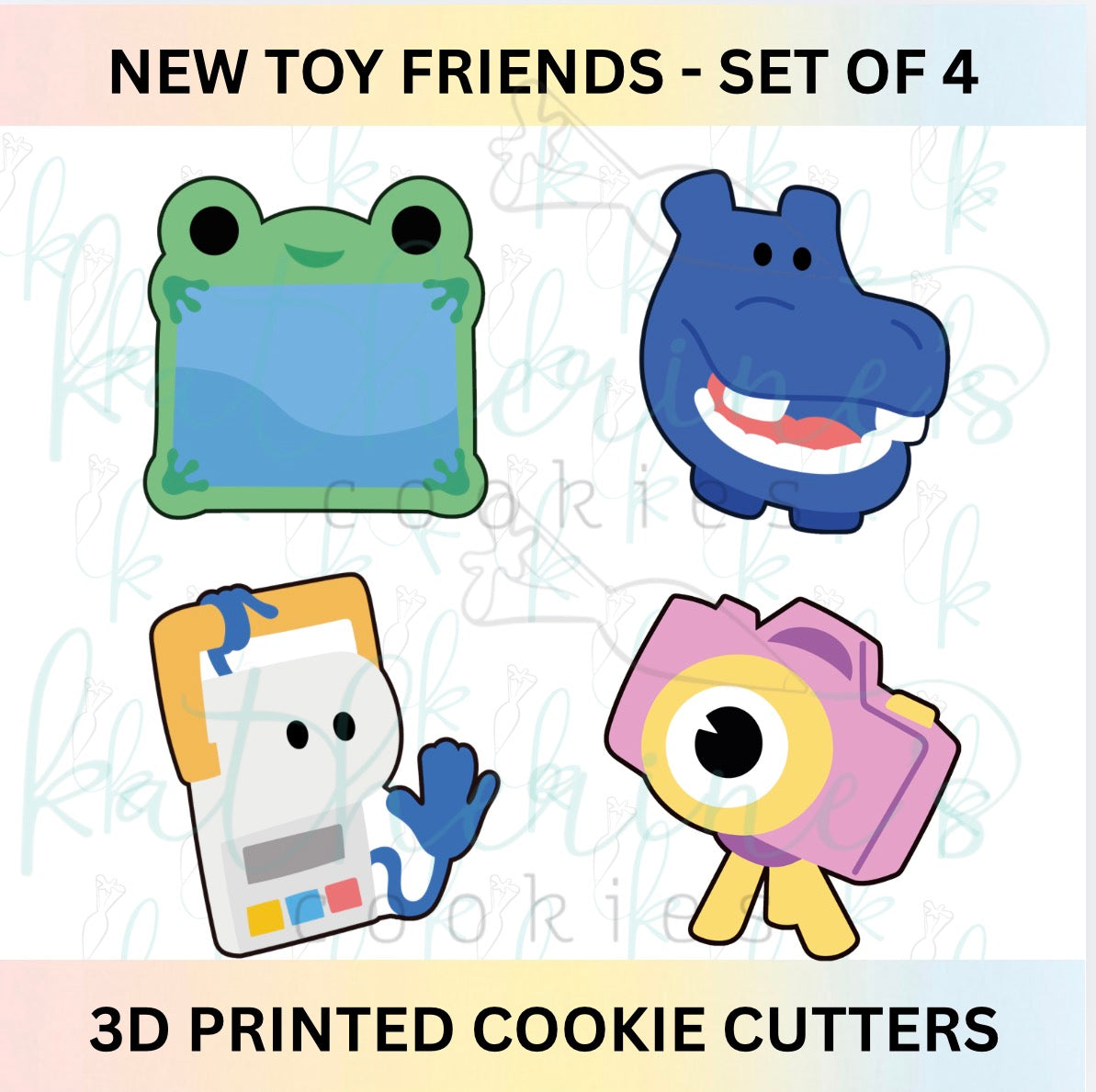 New Toy Friends - Set of 4 3D Printed Cookie Cutters