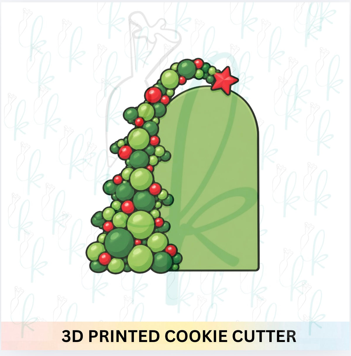 Crooked Tree Balloon Arch Plaque Cookie Cutter