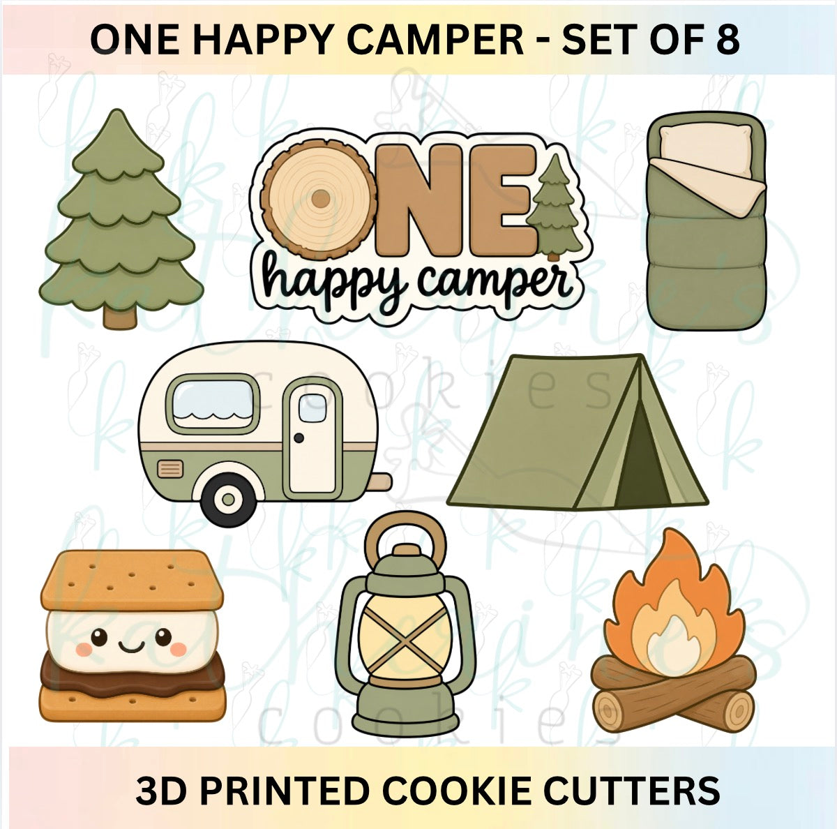 One Happy Camper - Set of 8 Cookie Cutters