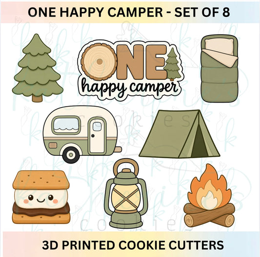 One Happy Camper - Set of 8 Cookie Cutters