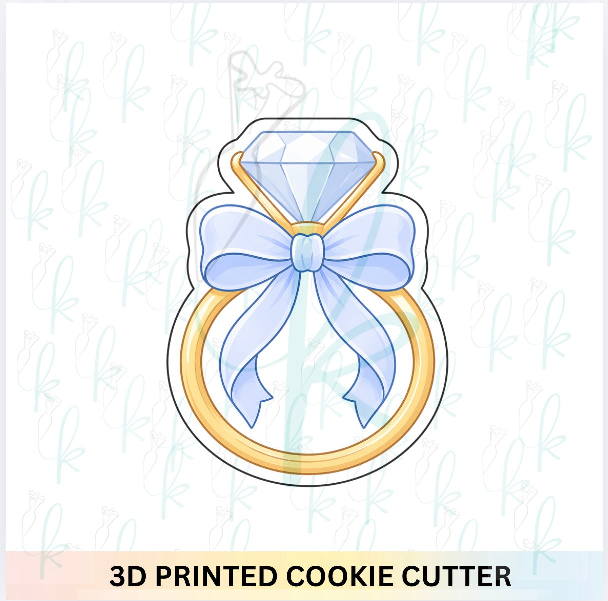 Engagement Ring with Bow Cookie Cutter