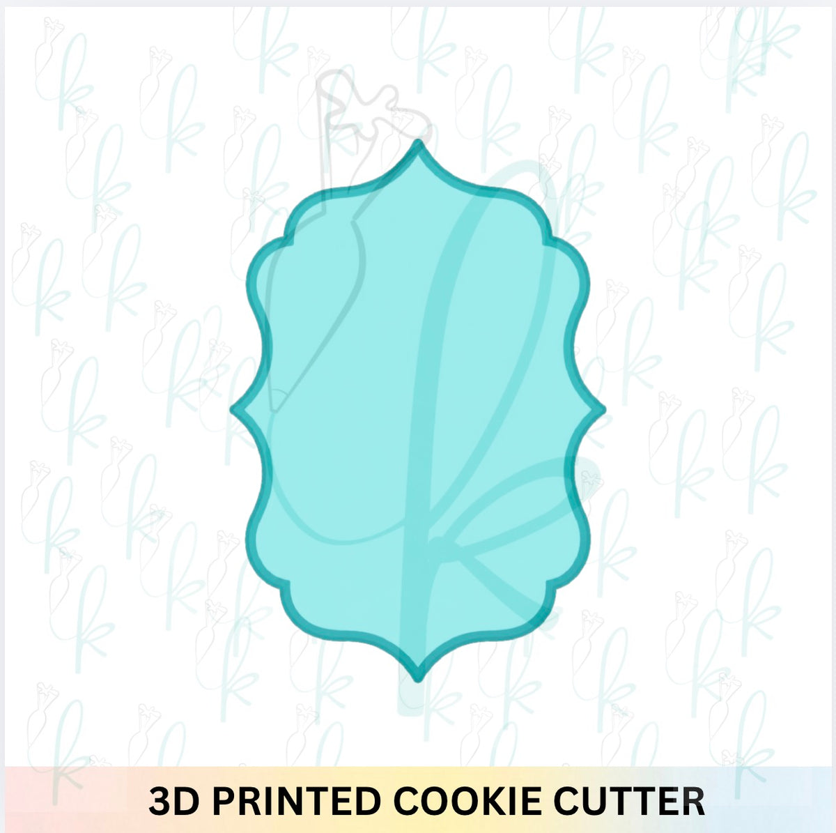 Tall Ornate Plaque Cookie Cutter