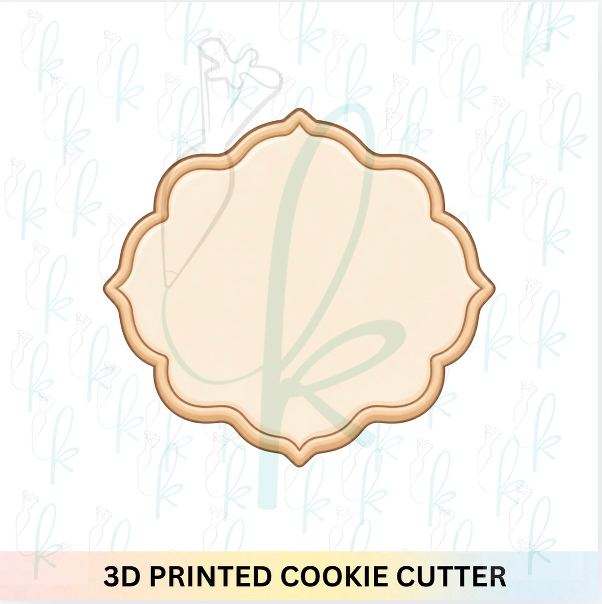 Ornate Scalloped Plaque Cookie Cutter