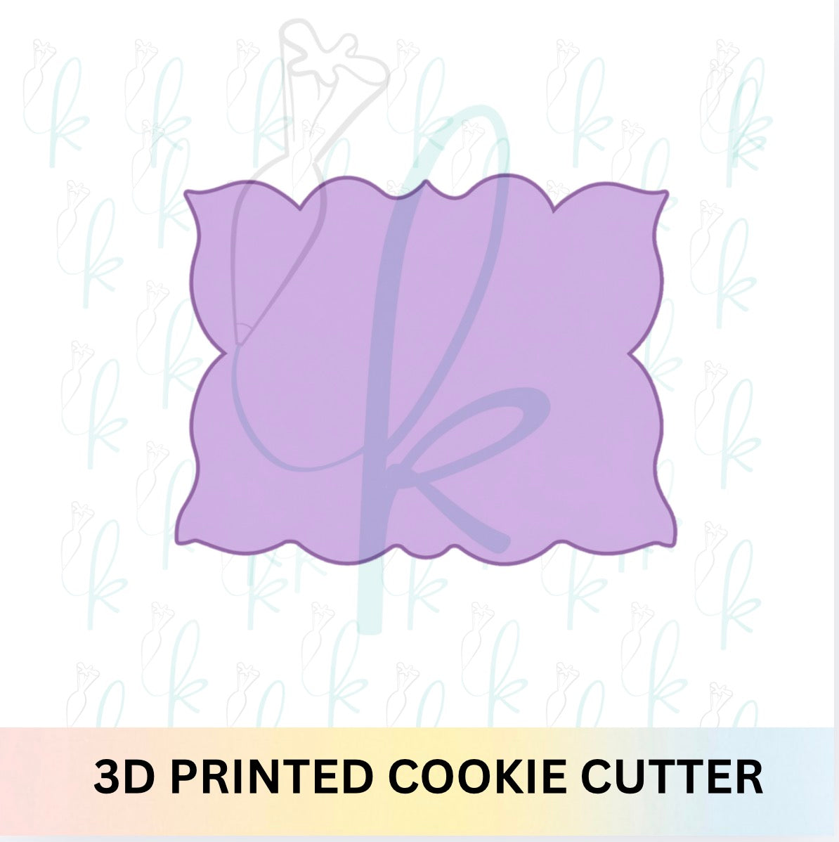 Fancy Rectangle Plaque Cookie Cutter