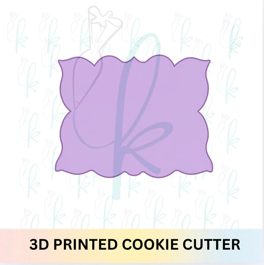 Fancy Rectangle Plaque Cookie Cutter