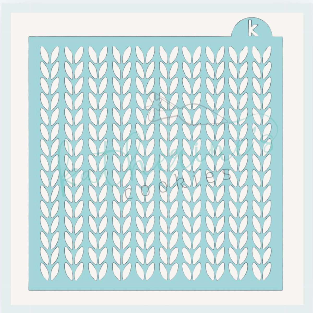 Knit Pattern Cookie Stencil