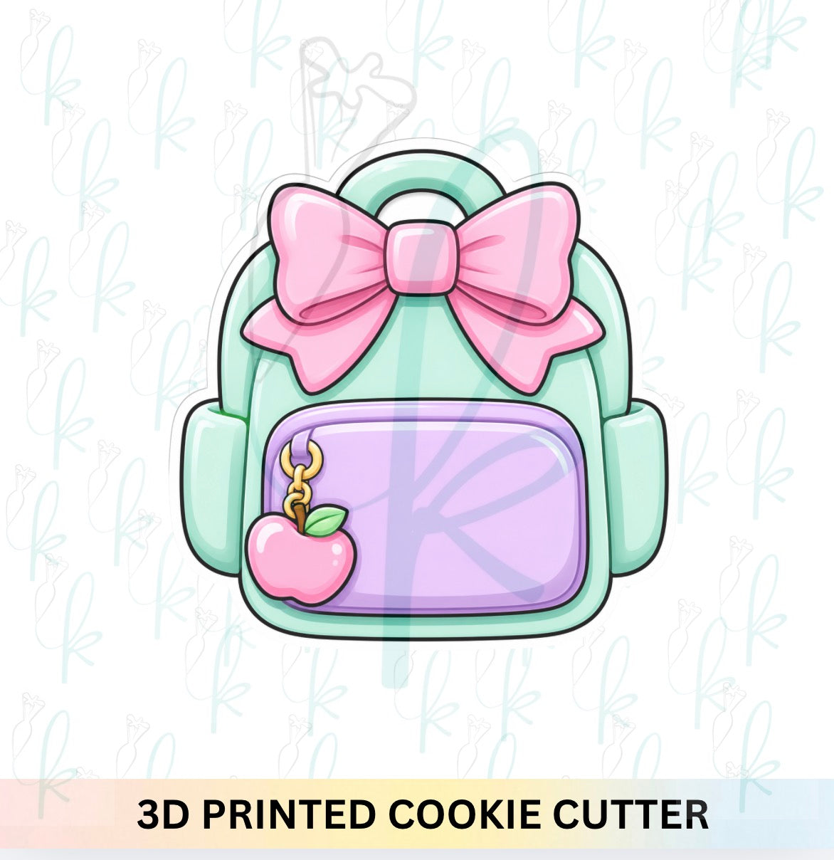Backpack with Bow Cookie Cutter