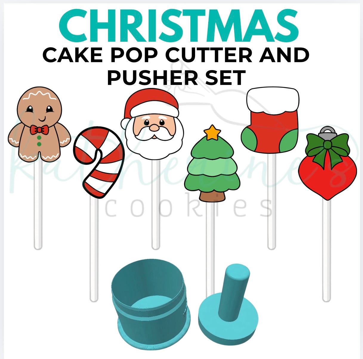 Christmas Set - Cake Pop Cutters and Pushers