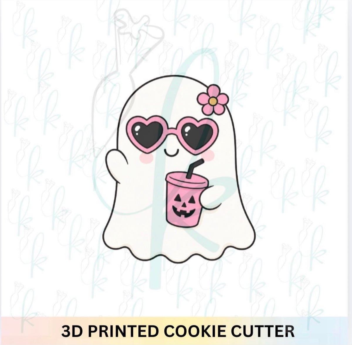 Groovy Ghost with Drink Cookie Cutter