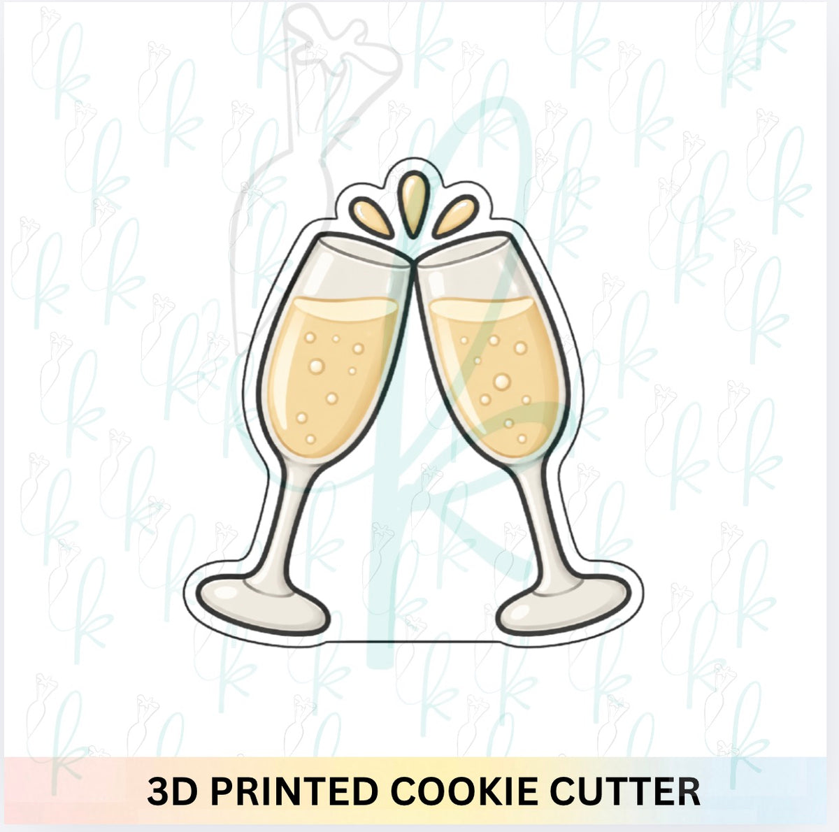 Champagne Toast Cookie Cutter