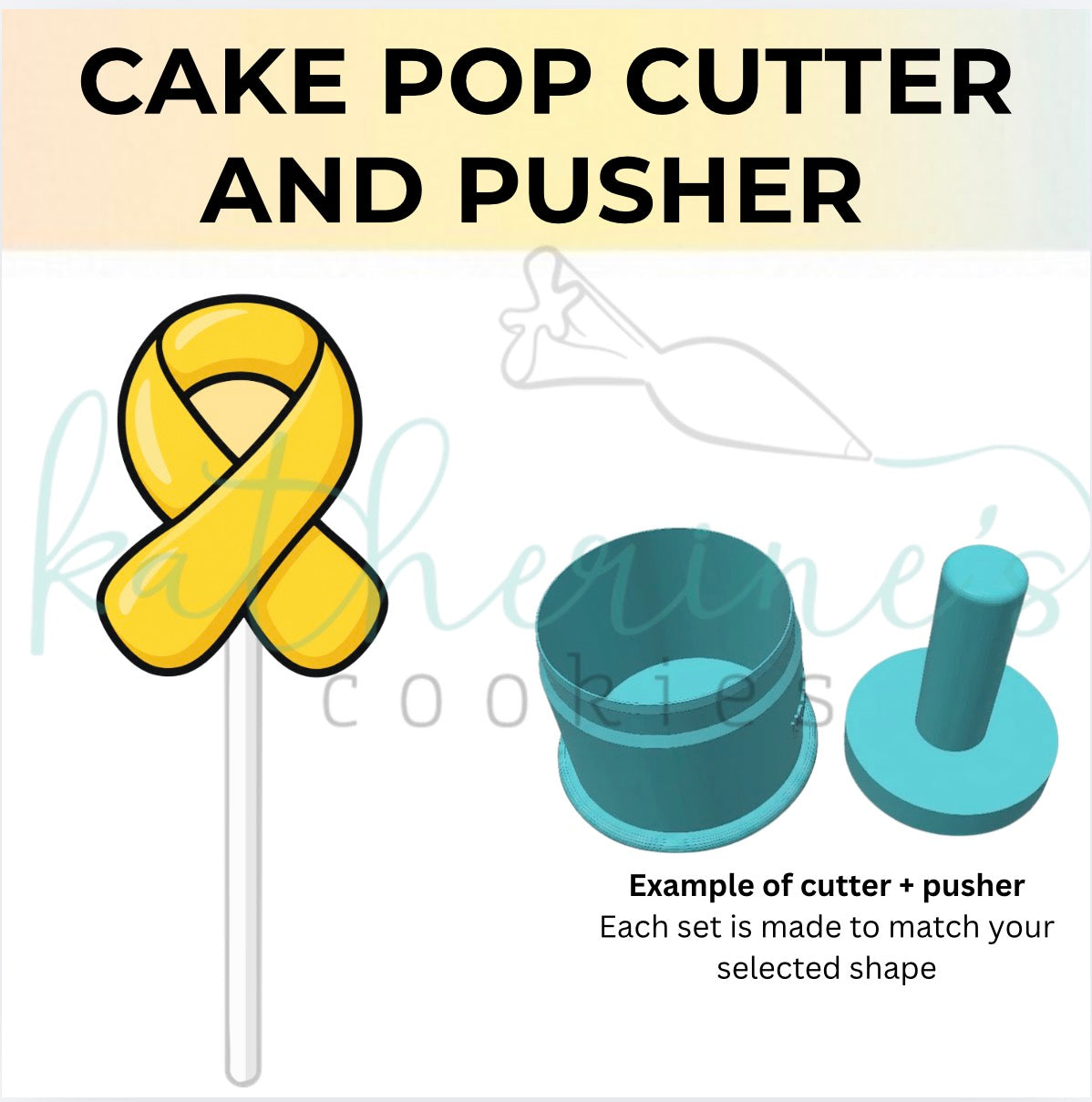 Awareness Ribbon - Cake Pop Cutter and Pusher