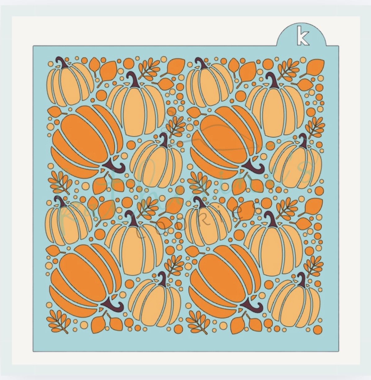 Fall Pumpkins Three Piece Cookie Stencil