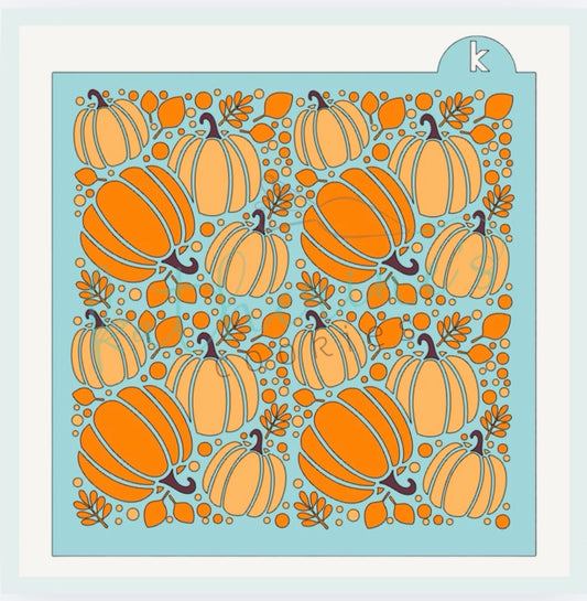 Fall Pumpkins Three Piece Cookie Stencil