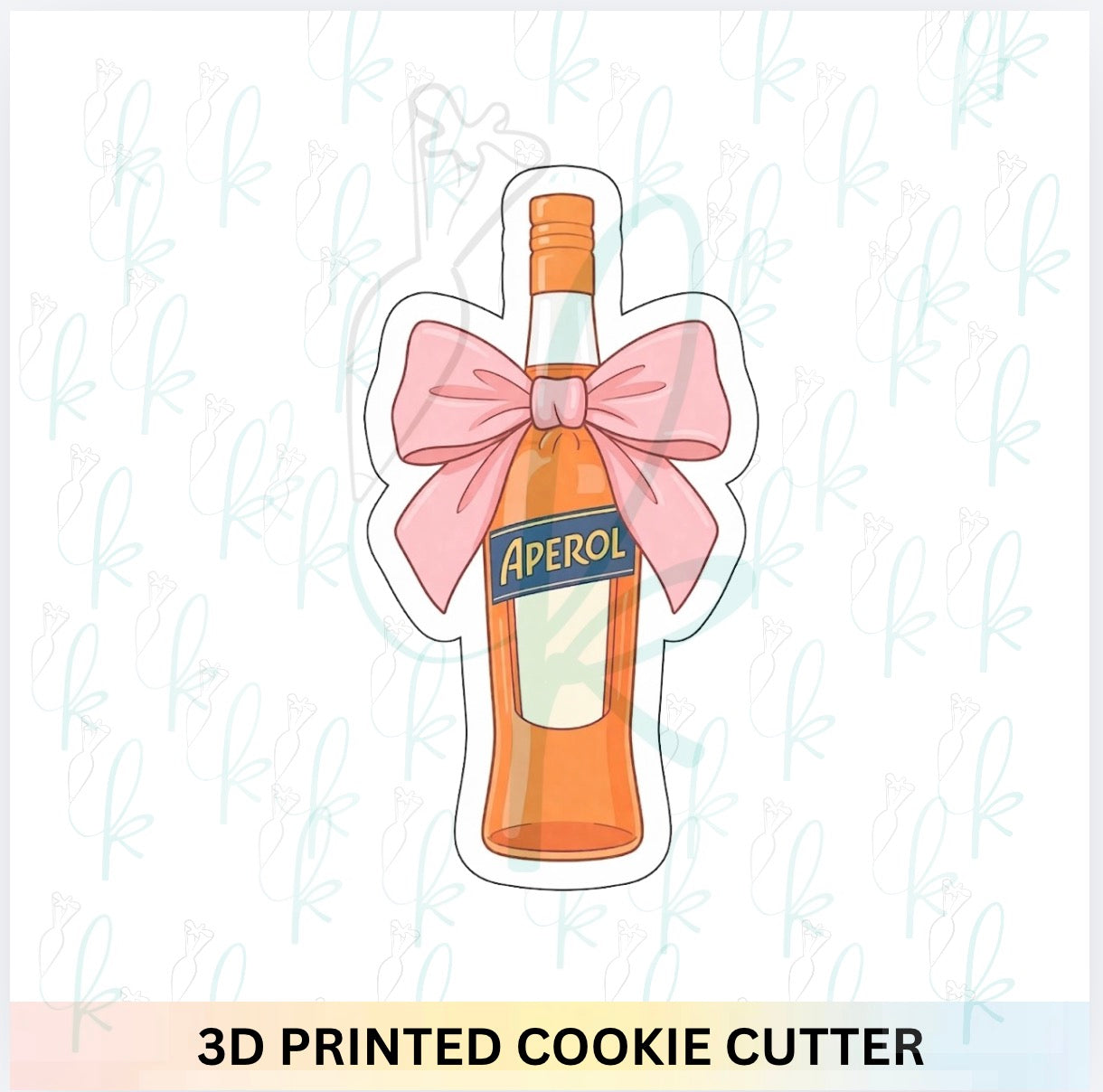 Aperol Bottle with Bow Cookie Cutter