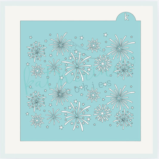 Fireworks Cookie Stencil