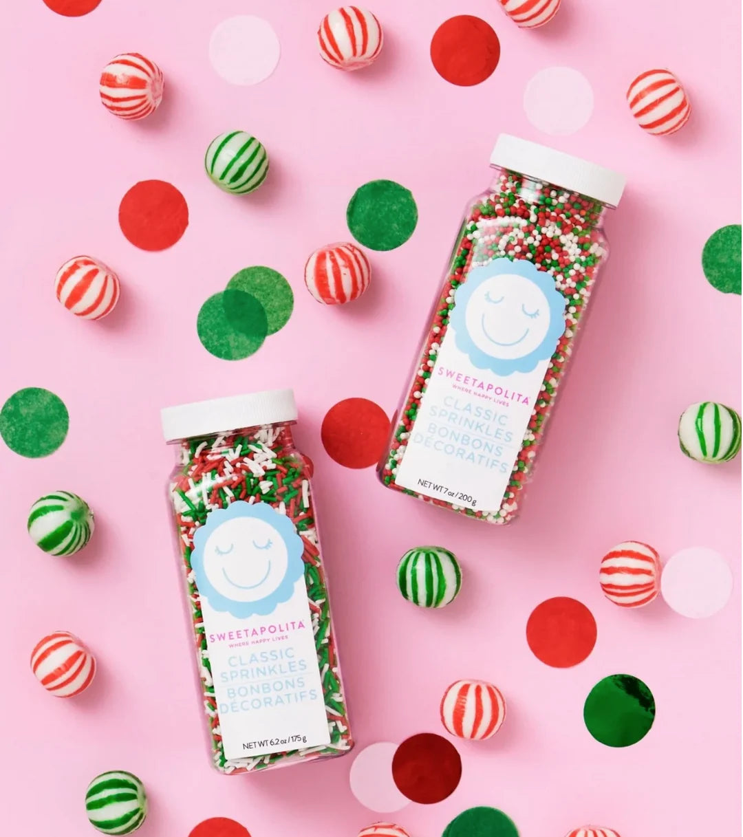 Sweetapolita Christmas Nonpareils, 3.5 oz