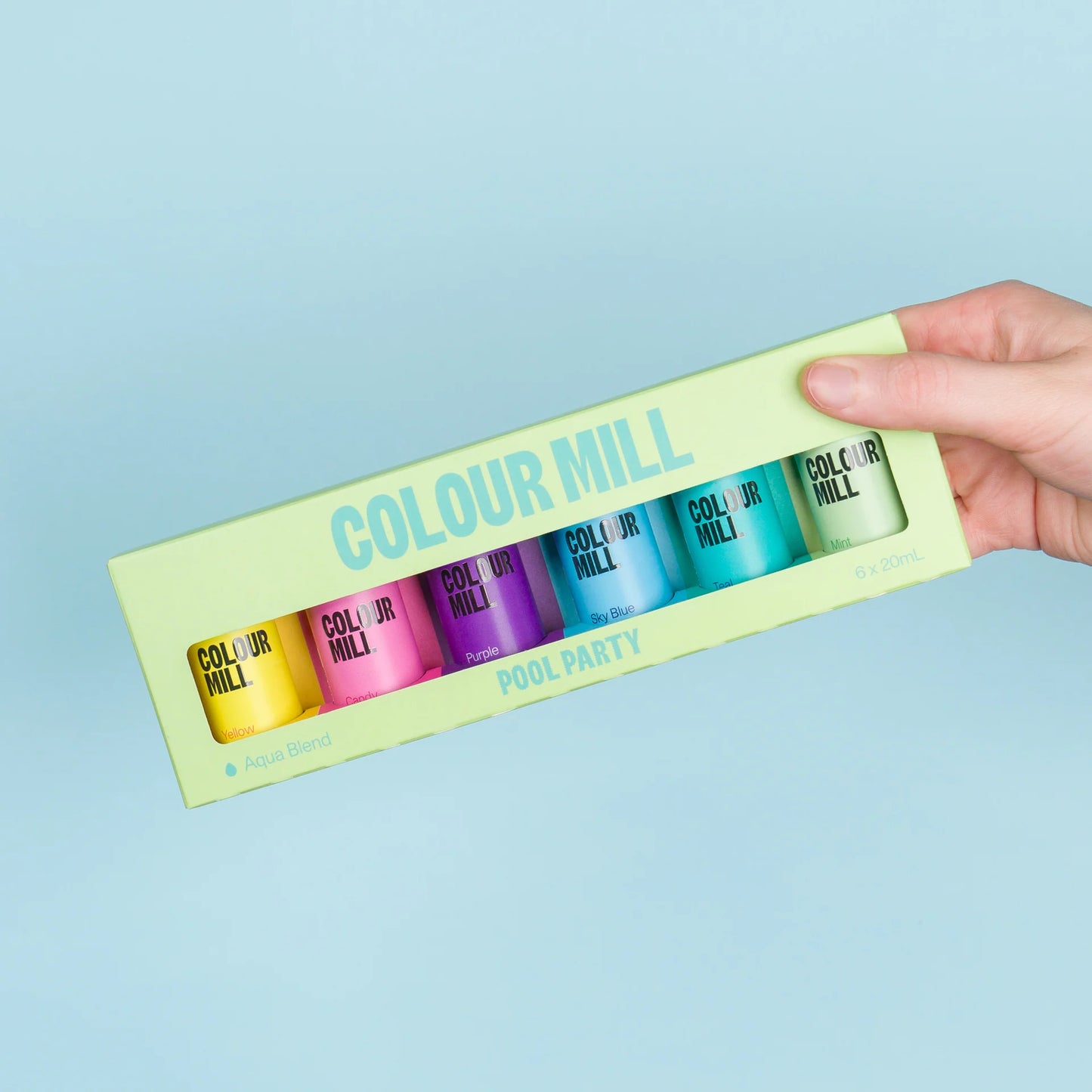 Colour Mill Pool Party Pack - Aqua Blend - 6 colors, 20 ml each food color