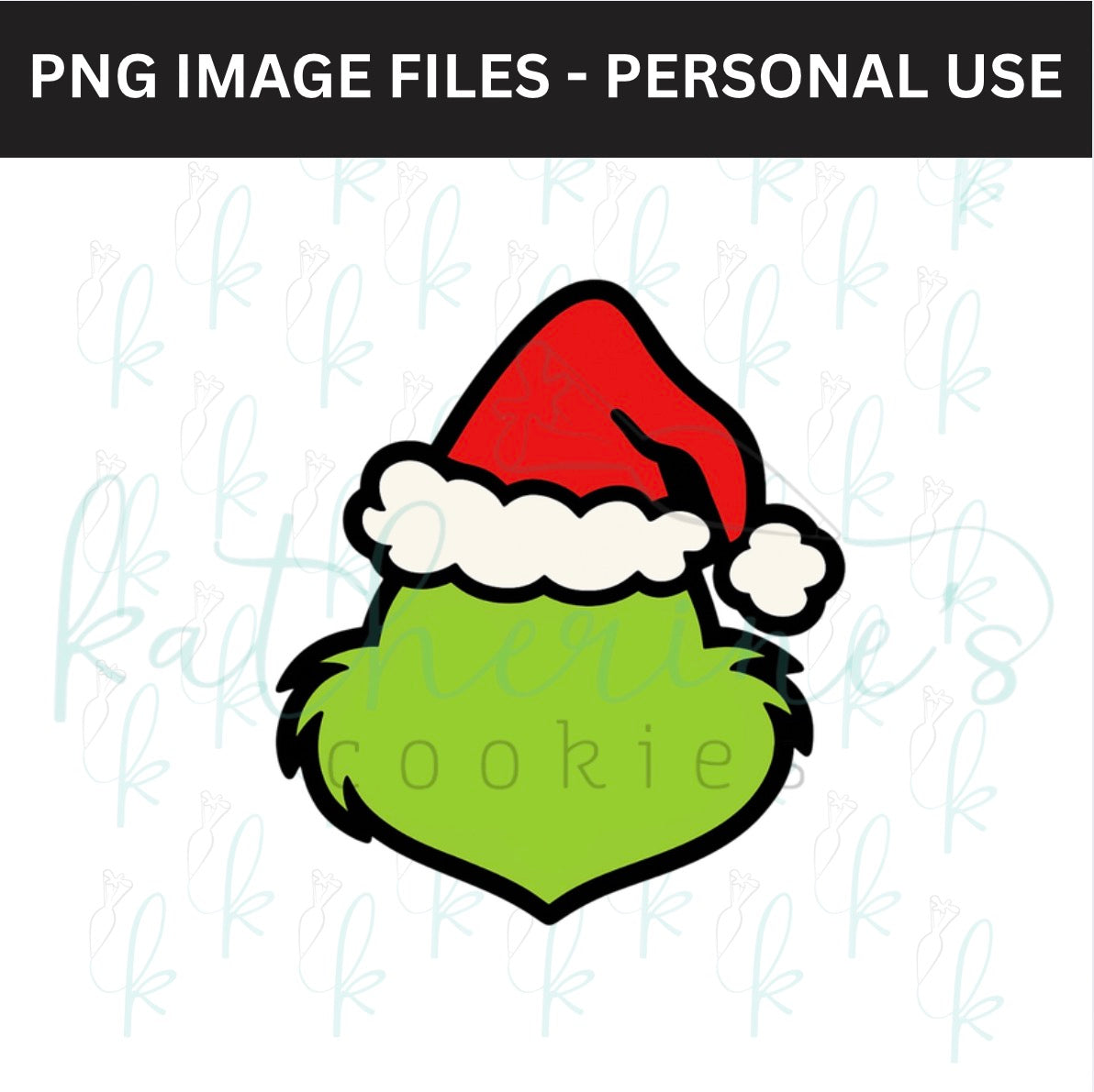 Green Santa Face PNG Image
