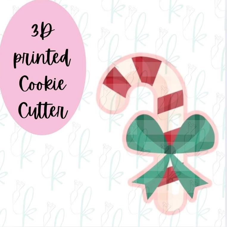 Candy Cane with Bow Cookie Cutter