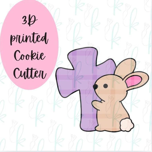 Bunny with Cross Cookie Cutter