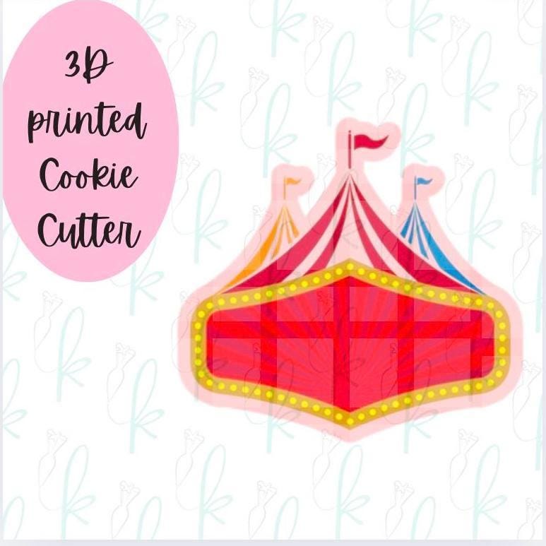Circus Tent Plaque Cookie Cutter