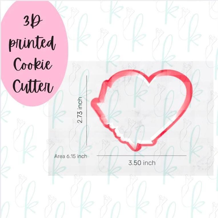 Floral Heart Plaque Cookie Cutter