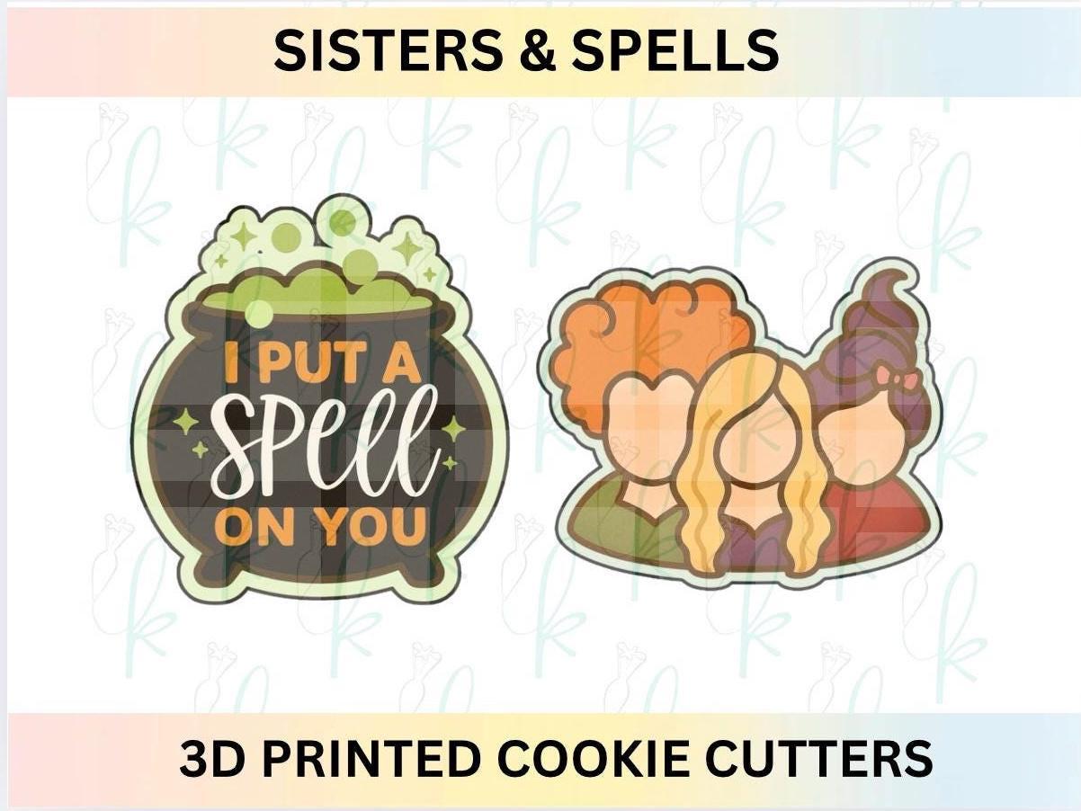 Sisters and Spells - Set of 2 Halloween 3D Printed Cookie Cutters