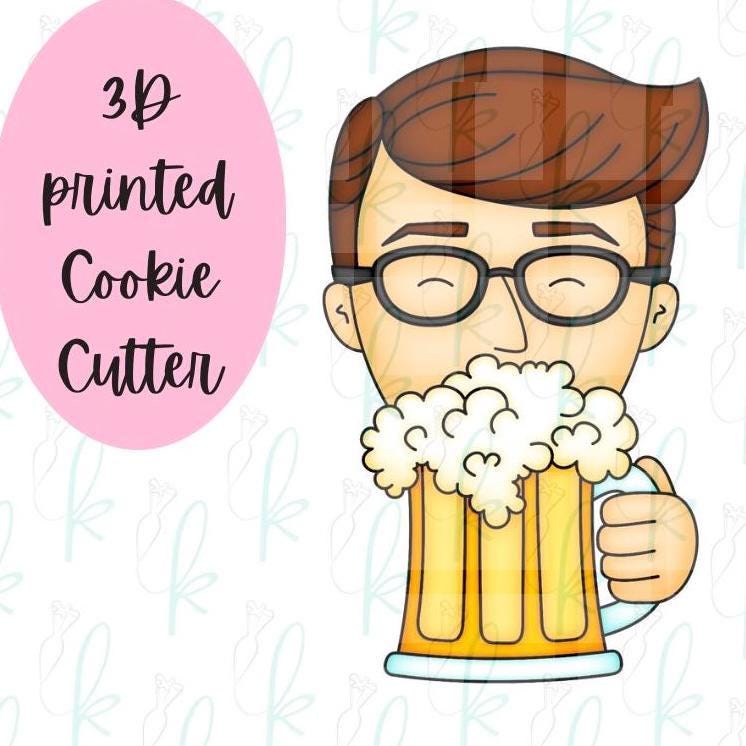 Dad with Beer Cookie Cutter